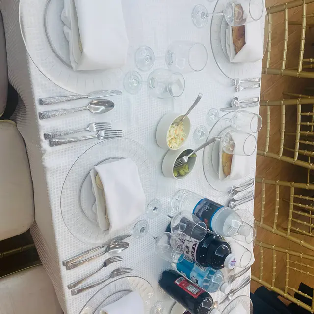 A Shabbos table set by Mashmanim
