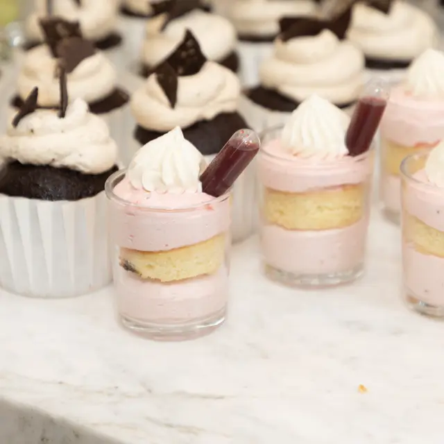 Miniature desserts from the Mashmanim kitchen