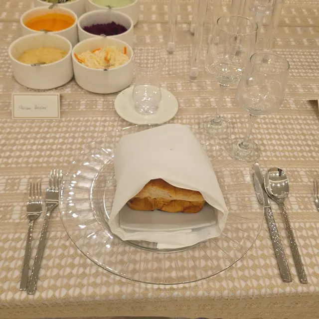 A Shabbos table set by Mashmanim