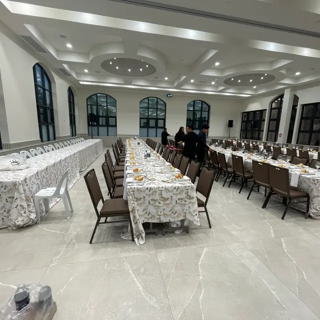 A hall set for a simcha by Mashmanim