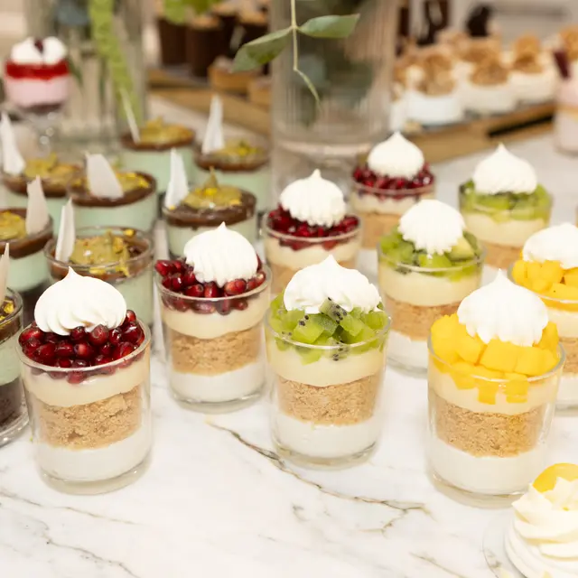 Miniature desserts from the Mashmanim kitchen
